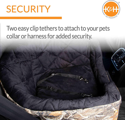 Bucket Booster Dog Car Seat, Sturdy Cat or Dog Booster Seats - Large Realtree Edge